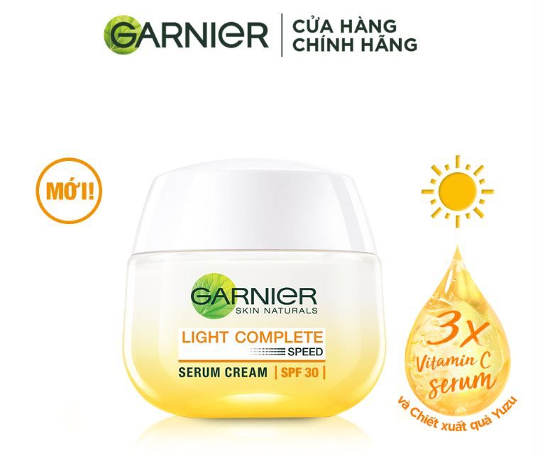  Kem Dưỡng Garnier Tinh Chất Serum Sáng Da Ban Ngày Light Complete Speed Serum Cream Spf30 50ml 