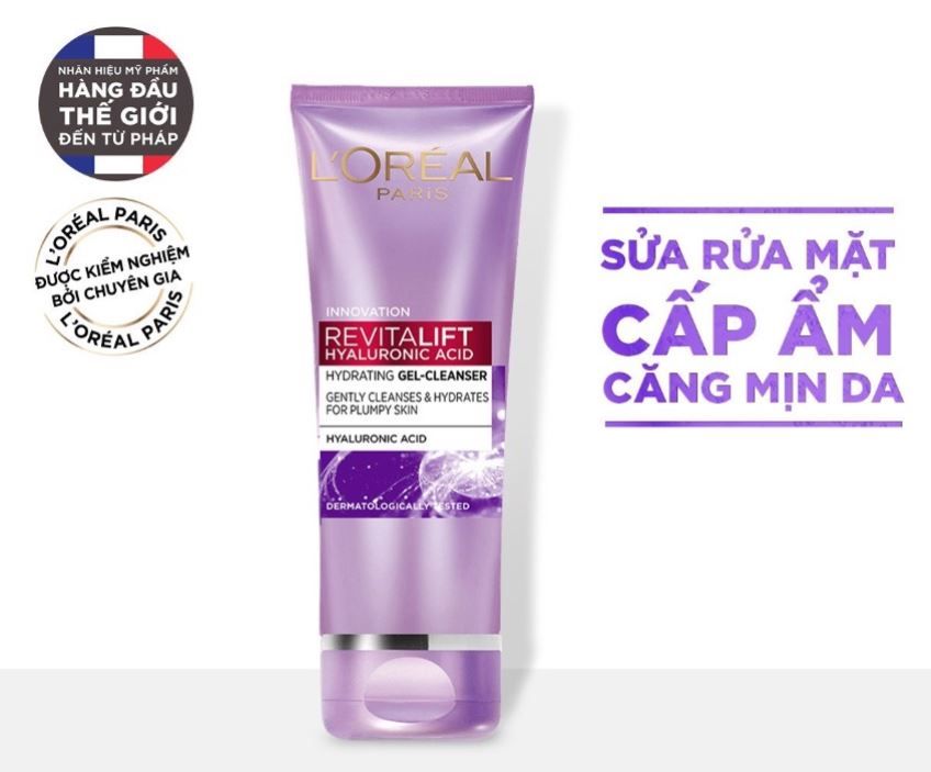 Sữa Rửa Mặt Cấp Ẩm L'Oreal Revitalift Hyaluronic Acid Hydrating Gel Cleanser 100ml