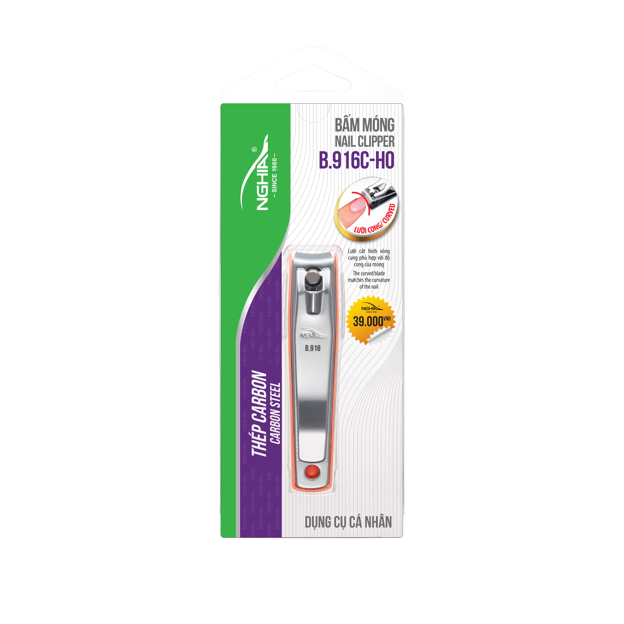 Bấm móng tay Kềm Nghĩa Thép Carbon chuyên dụng B.916C