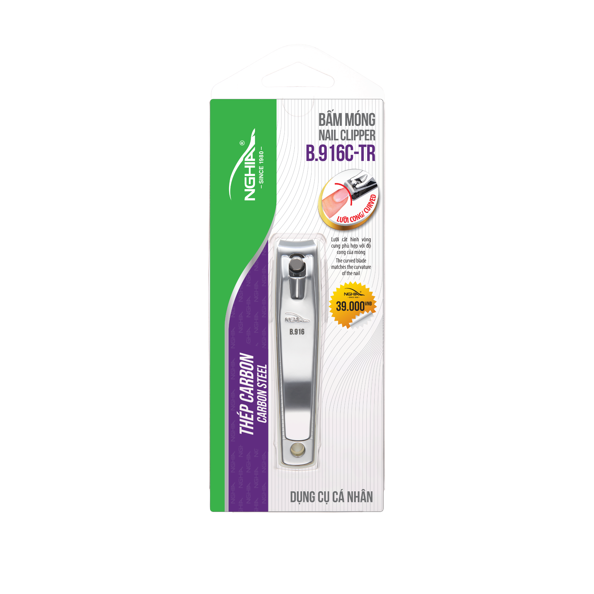 Bấm móng tay Kềm Nghĩa Thép Carbon chuyên dụng B.916C