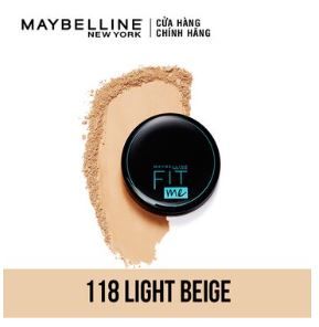 Phấn Nền Mịn Lì Maybelline Fit Me Matte Poreless Powder Spf28 Pa+++ 6g .#118 Light Beige Tông Sáng