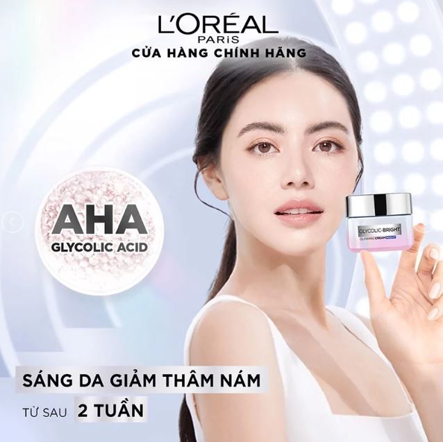 Kem Dưỡng Da Mờ Thâm Nám Ban Đêm L'Oreal Glycolic Bright Glowing Cream Night 50ml