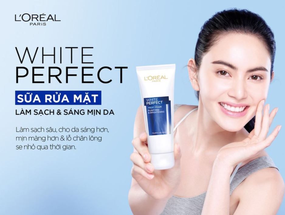 Sữa Rửa Mặt L'Oreal Paris Skincare Sáng Mịn Da White Perfect 100ml