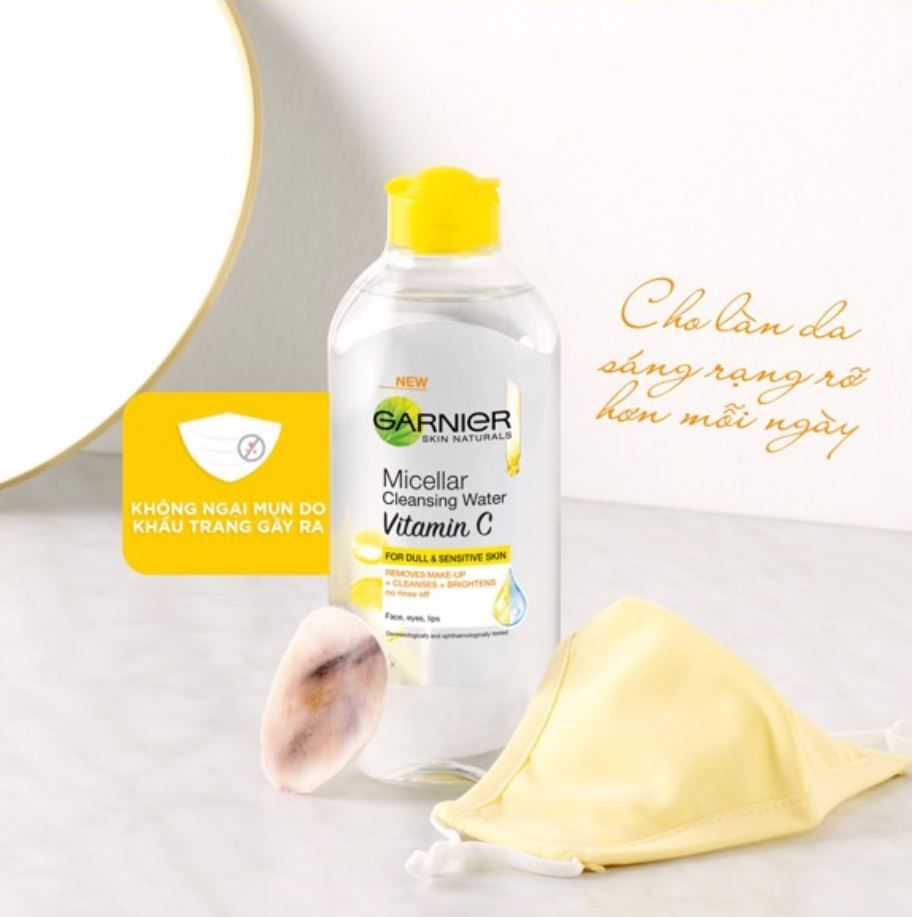 Nước Tẩy Trang Vitamin C Làm Sáng Da Garnier Micellar Cleansing Water Vitamin C 400ml