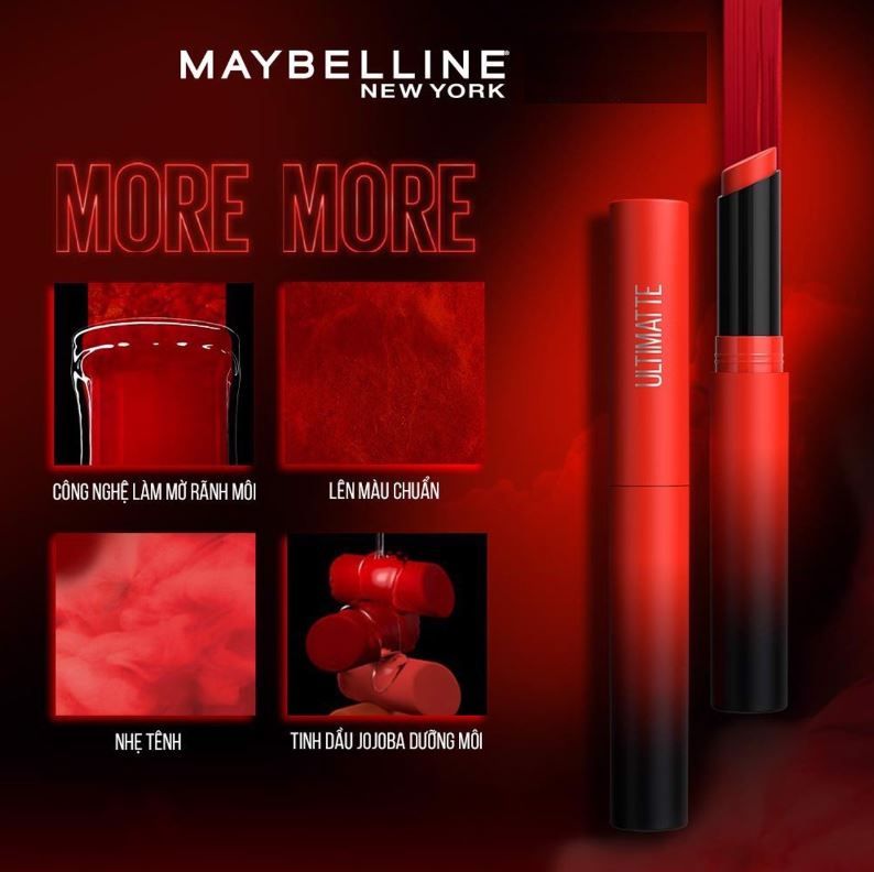 Son Thỏi Maybelline New York Color Sensational Ultimatte Matte Lipstick 1.7g .#899 More Rust
