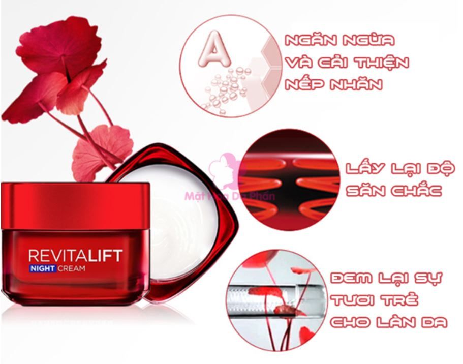 Kem Dưỡng Đêm L'Oreal Paris Skincare Revitalift Chống Nhăn Săn Chắc 50ml