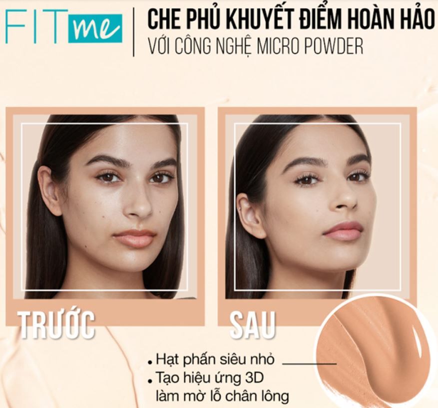 Kem Nền Maybelline New York Fitme Matte+ Poreless Kiềm Dầu Chống Nắng Spf22 30ml .#108Lightporcelain
