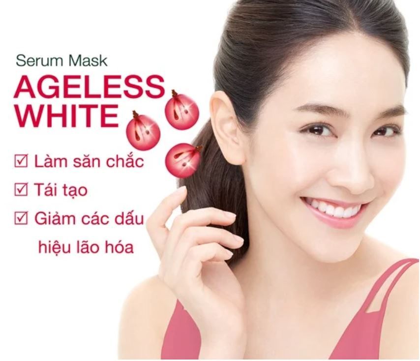 Mặt Nạ Garnier Tinh Chất Nho Đỏ Săn Chắc Da Garnier Ageless White Firming Hydration Serum Mask 28ml