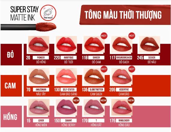 Son Kem Lì Lâu Trôi Maybelline New York Superstay Matte Ink Brooklyn Blush 117 5ml
