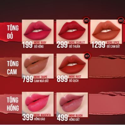 Son Thỏi Maybelline New York Color Sensational Ultimatte Matte Lipstick 1.7g .#299 More Scarlet