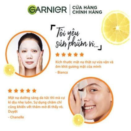 Mặt Nạ Garnier Tinh Chất Quả Yuzu Sáng Da, Mờ Thâm Garnier Light Complete Brightening Hydration Serum Mask 28ml