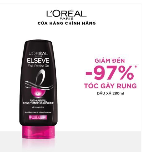 Dầu Xả L'Oréal Paris Elseve Fall Resist 3X Anti-Hairfall Giảm Gãy Rụng 280ml