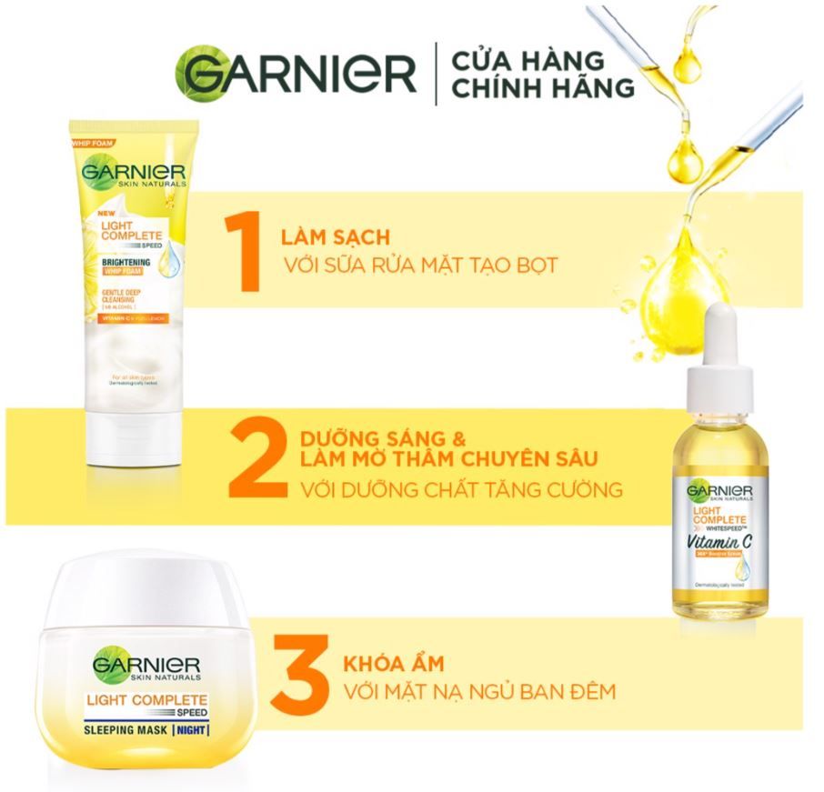 Mặt Nạ Ngủ Garnier Tinh Chất Sữa Chua Sáng Da Ban Đêm Light Complete Yoghurt Sleeping Mask 50ml