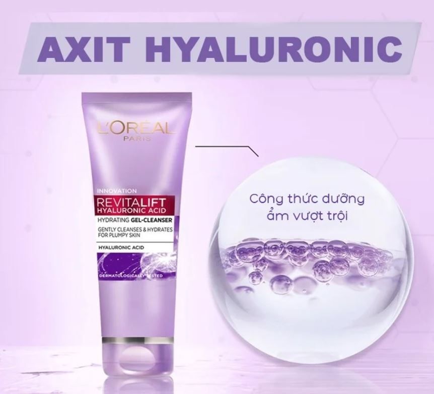 Sữa Rửa Mặt Cấp Ẩm L'Oreal Revitalift Hyaluronic Acid Hydrating Gel Cleanser 100ml