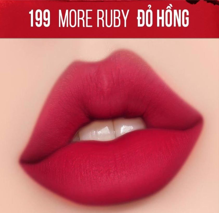 Son Thỏi Maybelline New York Color Sensational Ultimatte Matte Lipstick 1.7g .#199 More Ruby