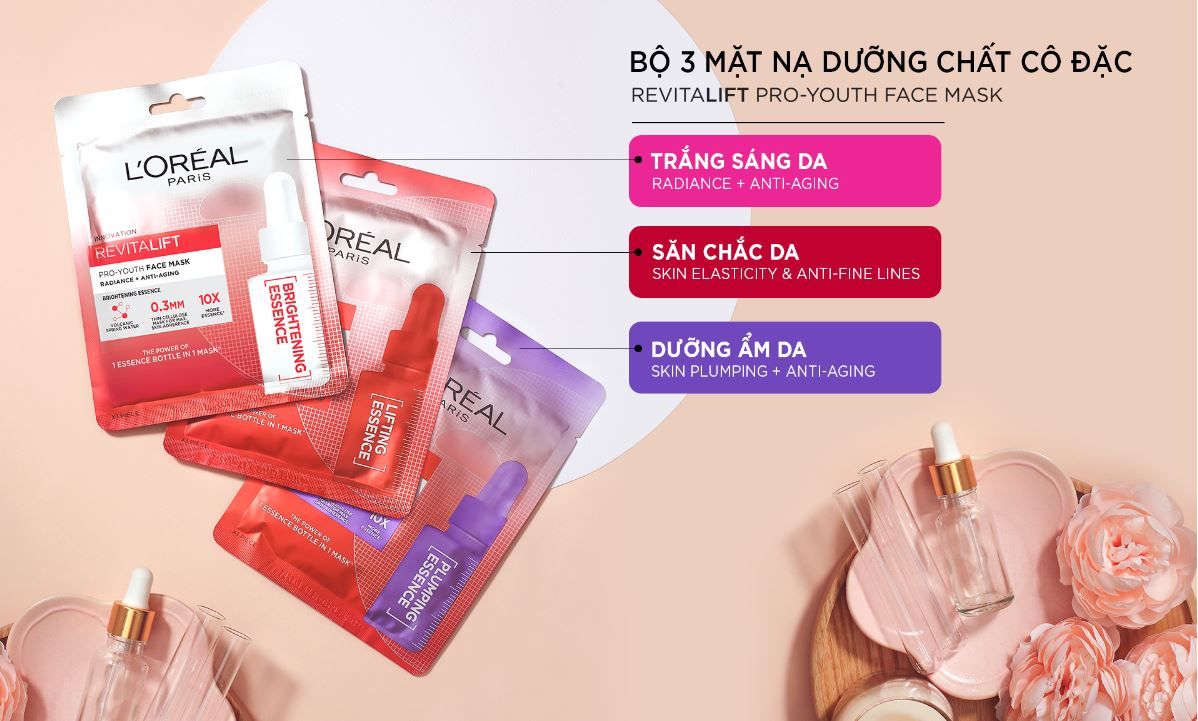 Mặt Nạ L'Oreal Paris Plumping Essence Dưỡng Chất Dưỡng Ẩm 30g