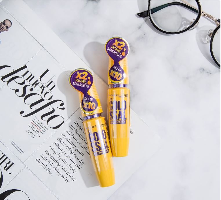 Cọ Chuốt Mi Maybelline Colossal Magnum Mascara 9.2ml #Black Màu Đen