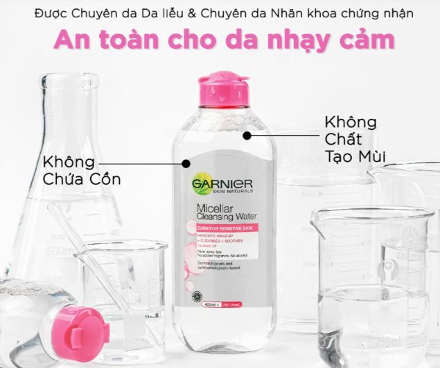Nước Tẩy Trang Garnier Micellar Cleansing Water Cho Da Nhạy Cảm 400ml