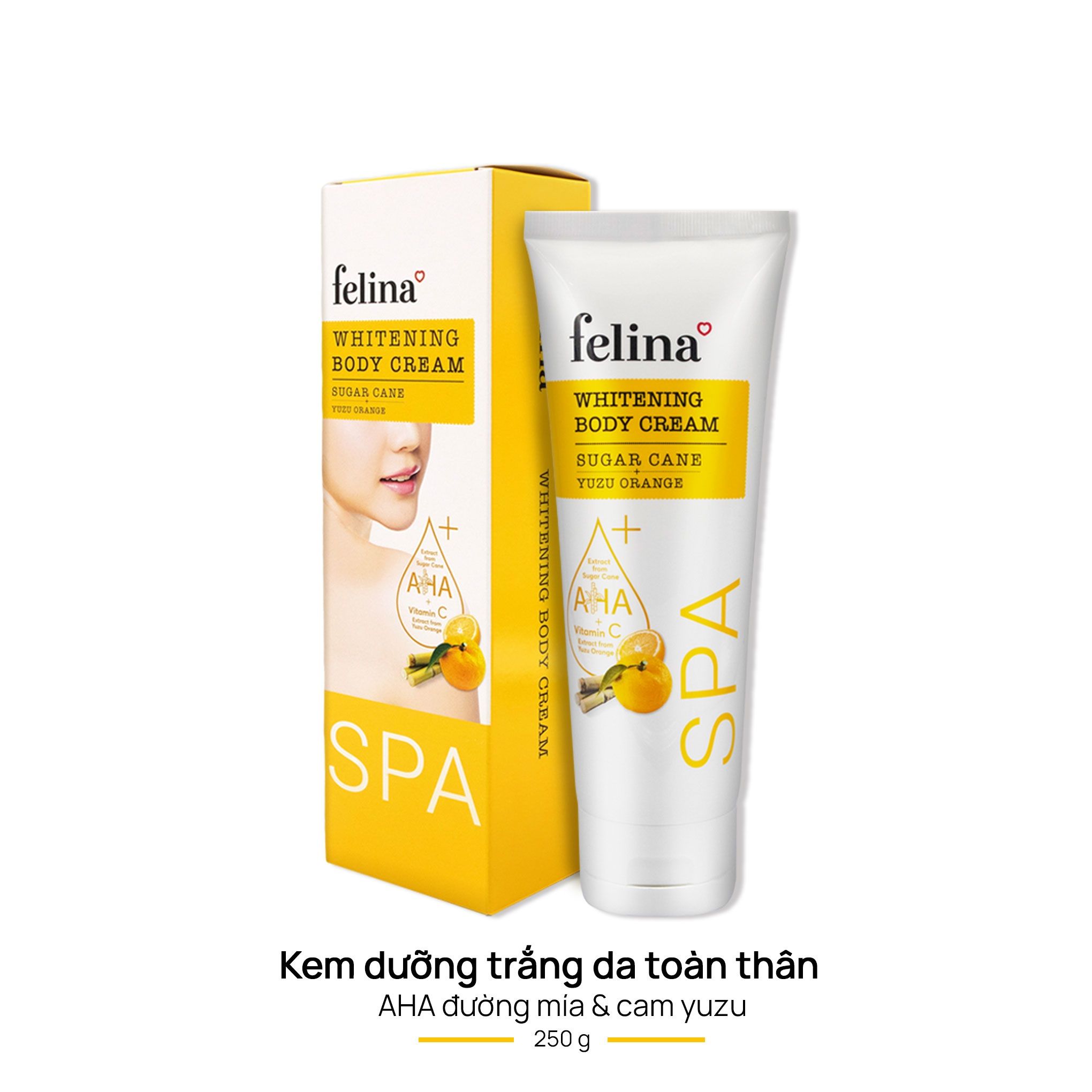 Felina dưỡng trắng chiết xuất Cam Yuzu 250g