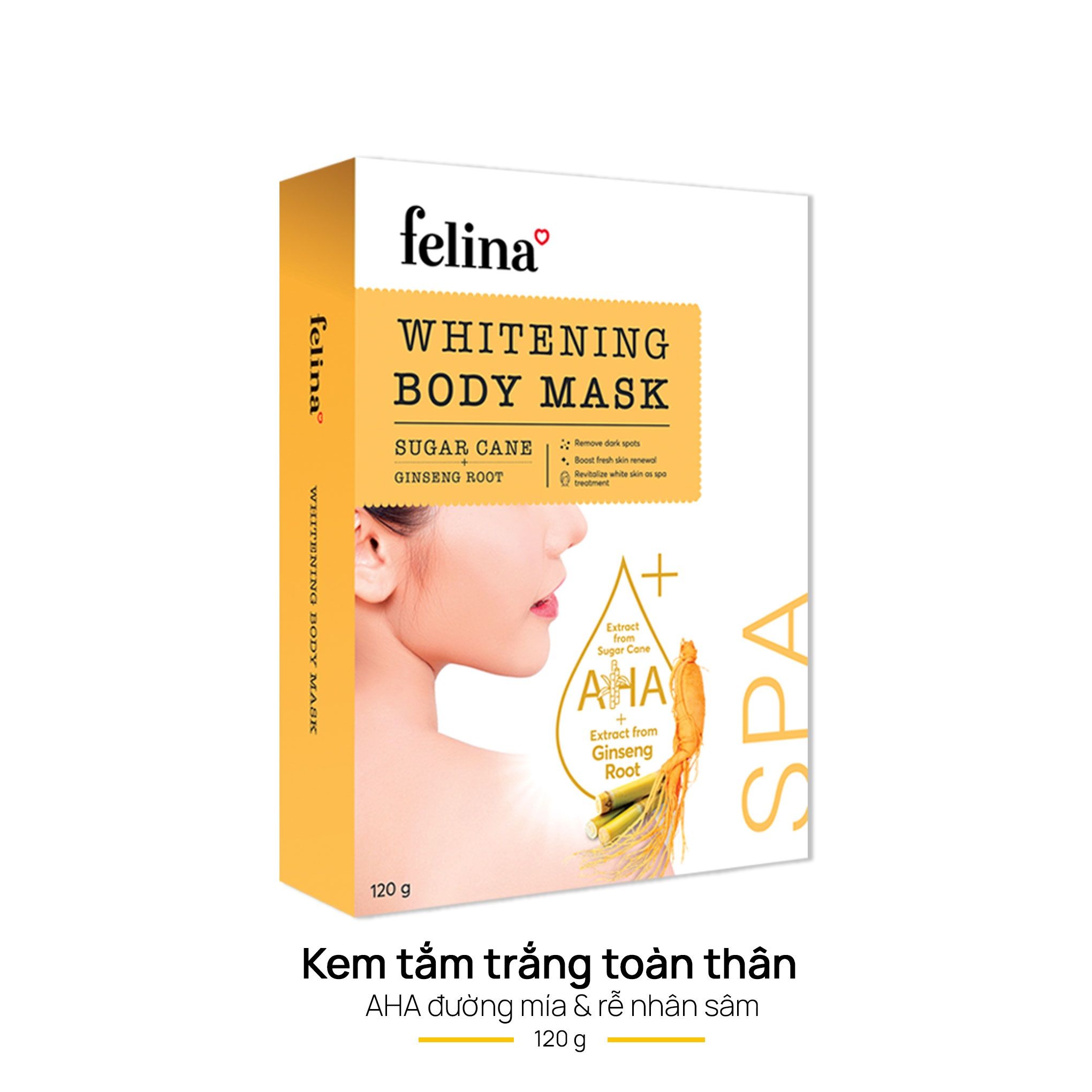 Felina mặt nạ ủ trắng chiết xuất nhân sâm 120g