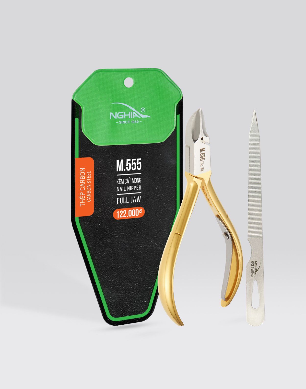 Kềm cắt móng Kềm Nghĩa thép chuyên dụng mạ vàng M.555