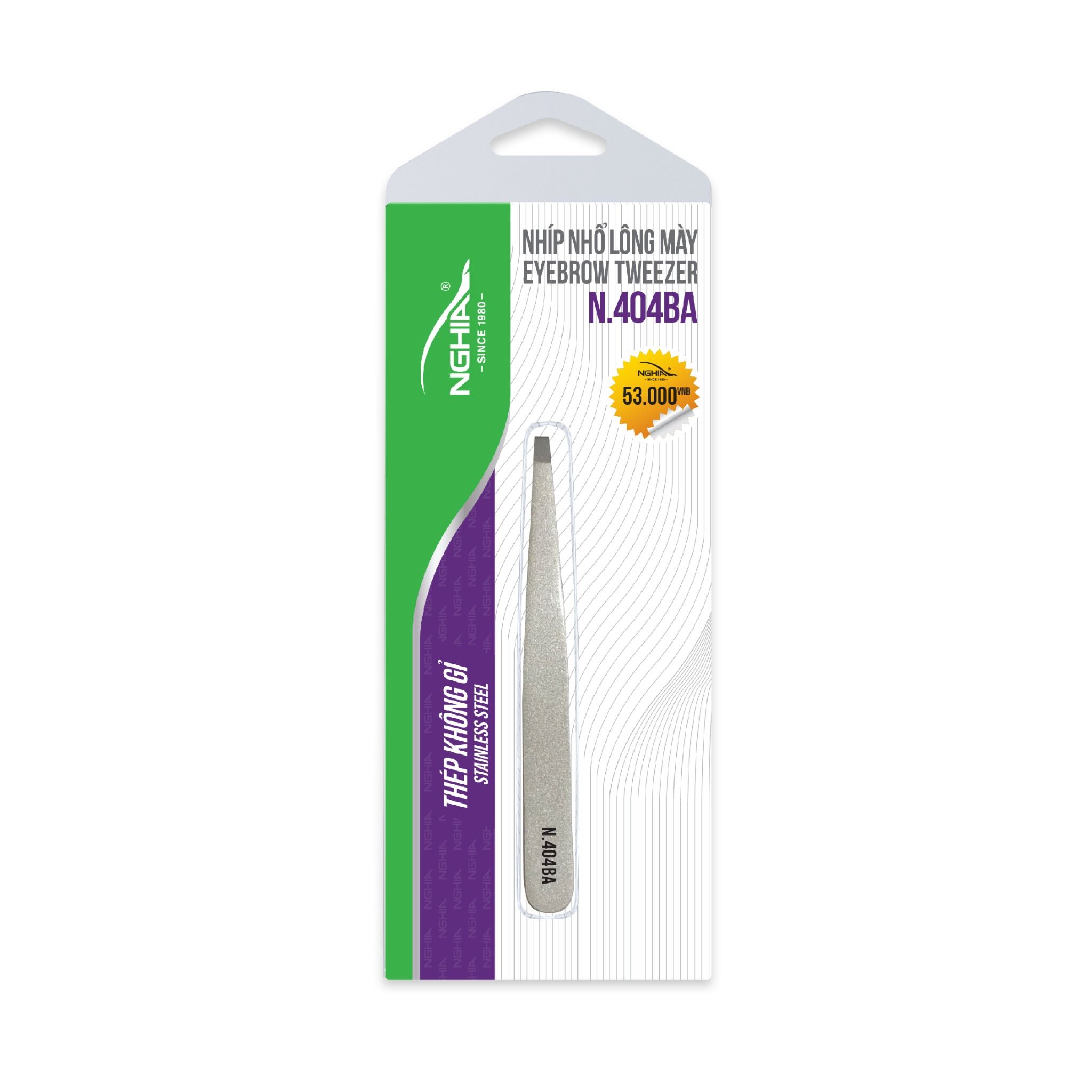 Nhíp nhổ lông mày Kềm Nghĩa N.404 - 3 màu