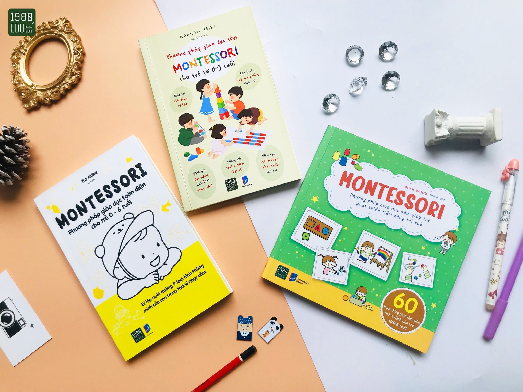  Combo Montessori - Phương Pháp Giáo Dục Sớm Giúp Trẻ Phát Triển Tiềm Năng Trí Tuệ (3 tập) 