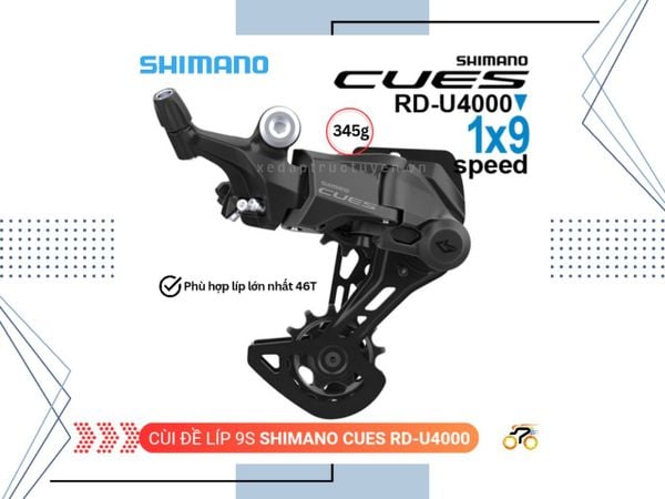 CÙI ĐỀ SAU - SHIMANO CUES U4000 - PHÙ HỢP LÍP 46T (9 TỐC ĐỘ)