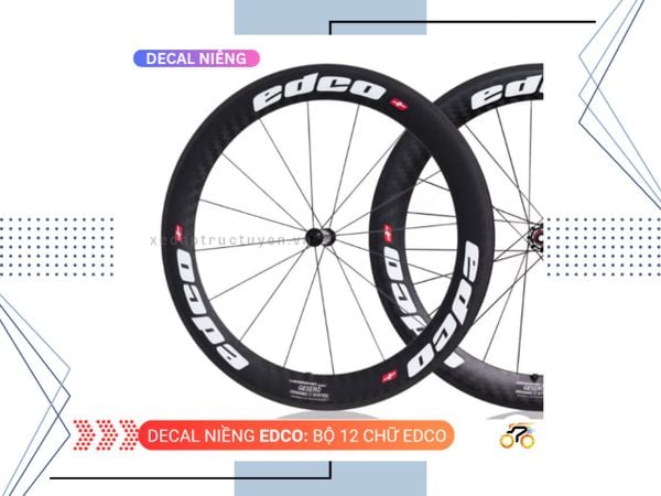 DECAL BÁNH XE - EDCO+ (1 BỘ 6 CHỮ)