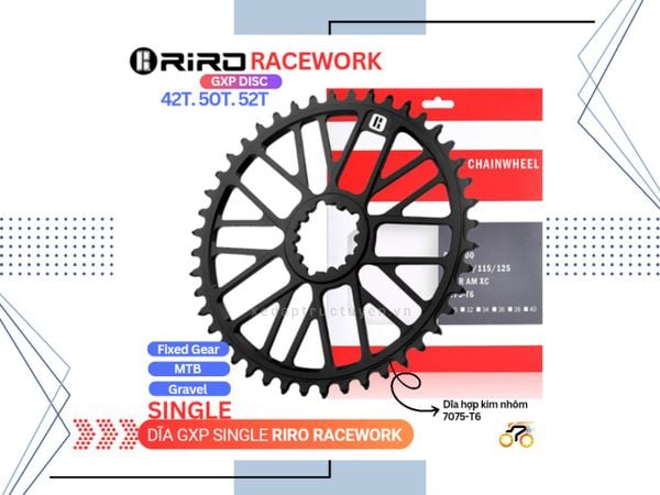 DĨA XE ĐẠP GXP - RIRO | RACEWORK 10 CÁNH - 50T (GXP)