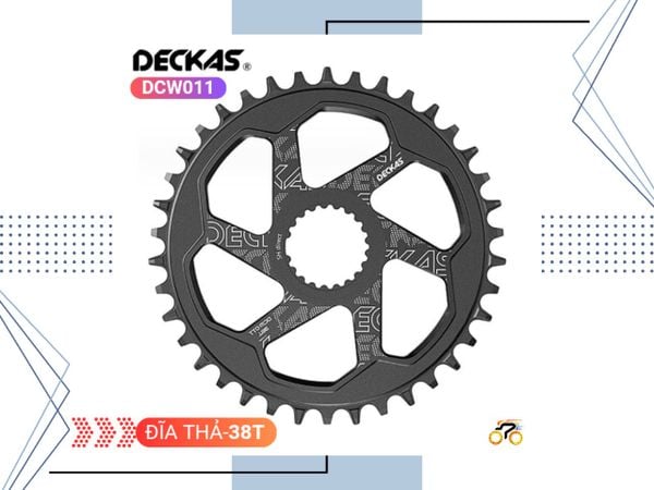 DĨA XE ĐẠP - MTB - DECKAS - 38T - MÀU ĐEN (SHIMANO M6100, M7100, M8100)