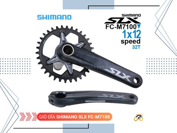 GIÒ DĨA XE ĐẠP MTB - SHIMANO DEORE SLX FC M7100 - 32T - NHÔM (KHÔNG KÈM CỐT RỖNG)