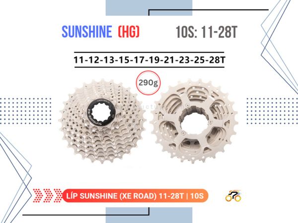 LÍP XE ĐẠP ROAD - 11/28T - SUNSHINE - KIỂU THẢ (10 TỐC ĐỘ)