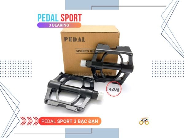 PEDAL XE ĐẠP - BÀN ĐẠP SPORTS - 3 BẠC ĐẠN TQ