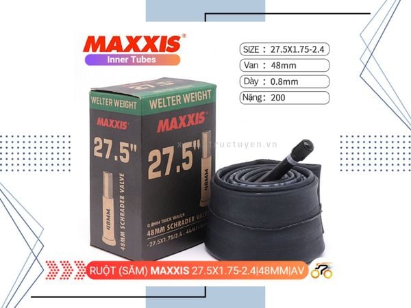 RUỘT XE ĐẠP - MAXXIS 27.5” - 27.5x1.75 - 2.4 - AV 48MM (VAN LỚN)
