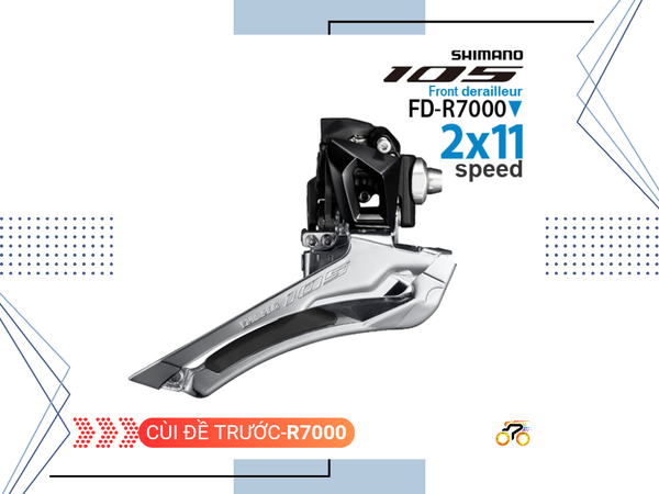 CÙI ĐỀ TRƯỚC GẮN SƯỜN - SHIMANO 105 - R7000 (2 TỐC ĐỘ)
