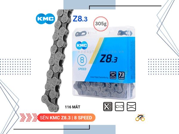 SÊN XE ĐẠP - KMC Z8.3 (116 MẮT, KÈM KHÓA MỞ NHANH) (8 TỐC ĐỘ)