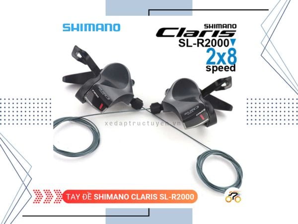 TAY ĐỀ - SHIMANO CLARIS SL R2000 - BẤM XẢ (2x8 TỐC ĐỘ)