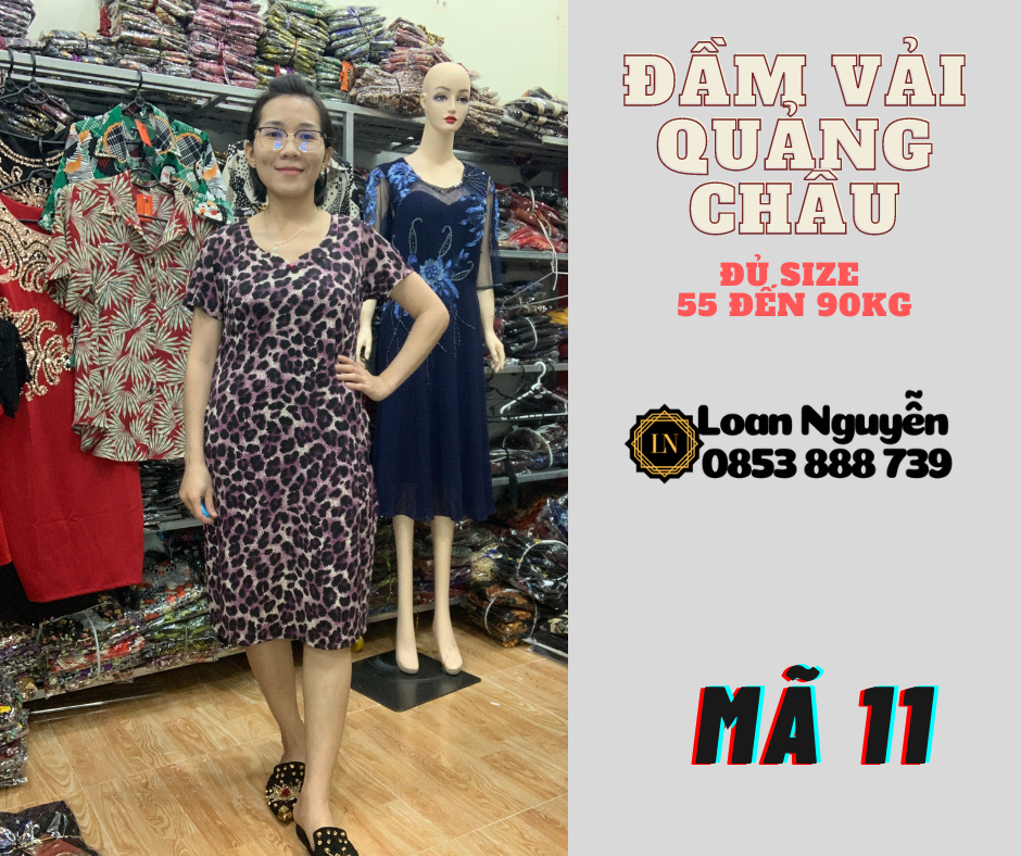 Đầm Fom chữ A 55 đến 85kg OK