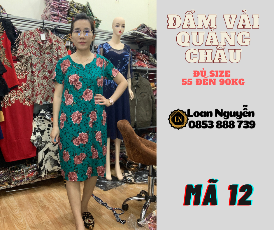 Đầm Fom chữ A 55 đến 85kg OK