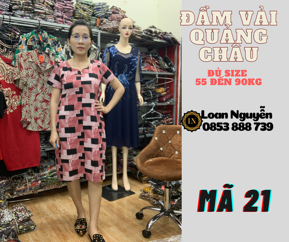Đầm Fom chữ A 55 đến 85kg OK
