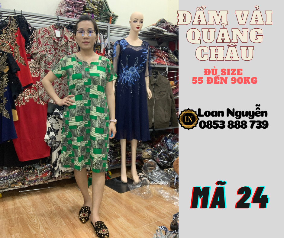 Đầm Fom chữ A 55 đến 85kg OK
