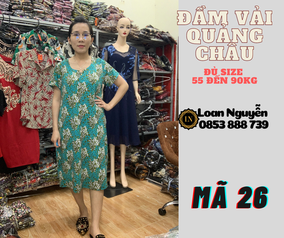 Đầm Fom chữ A 55 đến 85kg OK