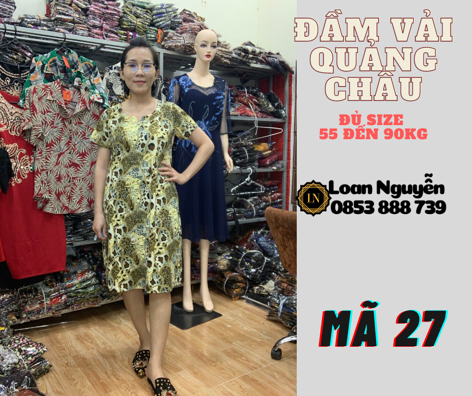 Đầm Fom chữ A 55 đến 85kg OK