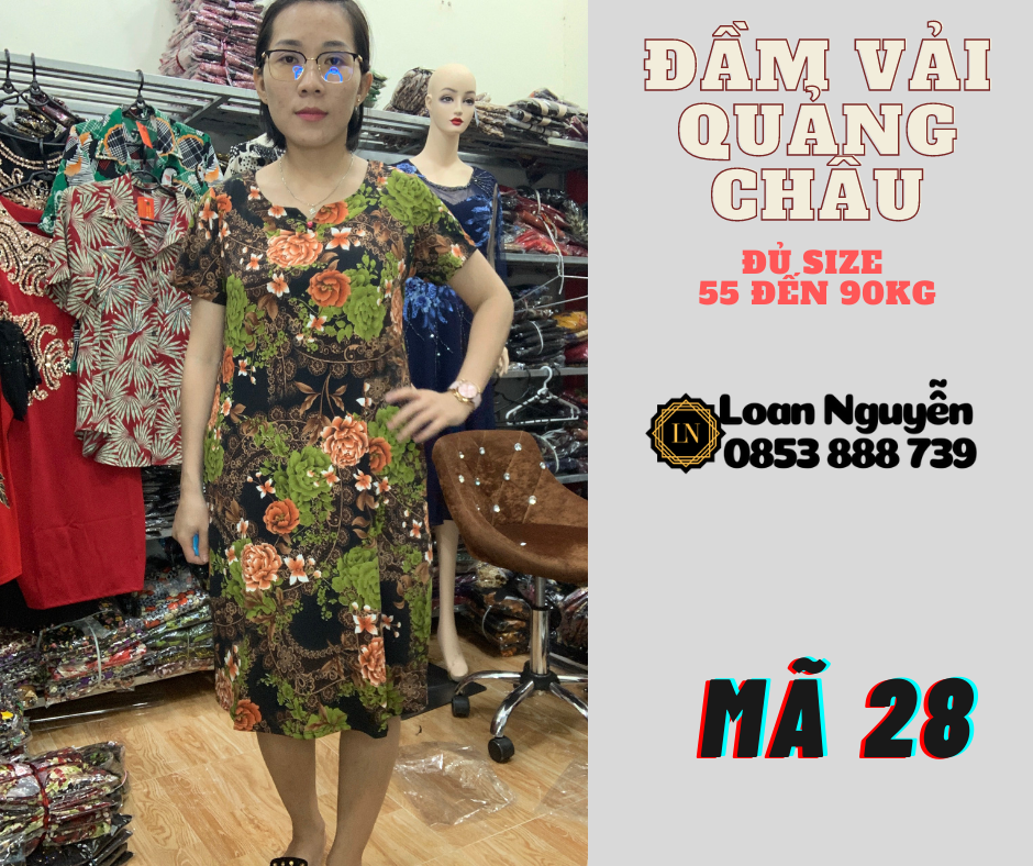 Đầm Fom chữ A 55 đến 85kg OK