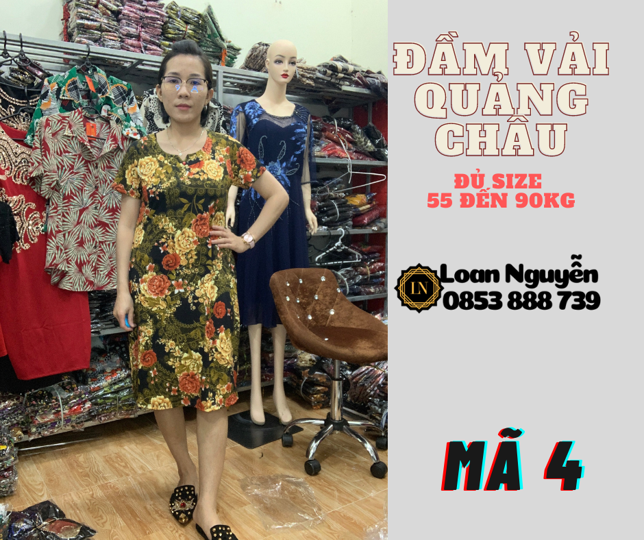 Đầm Fom chữ A 55 đến 85kg OK