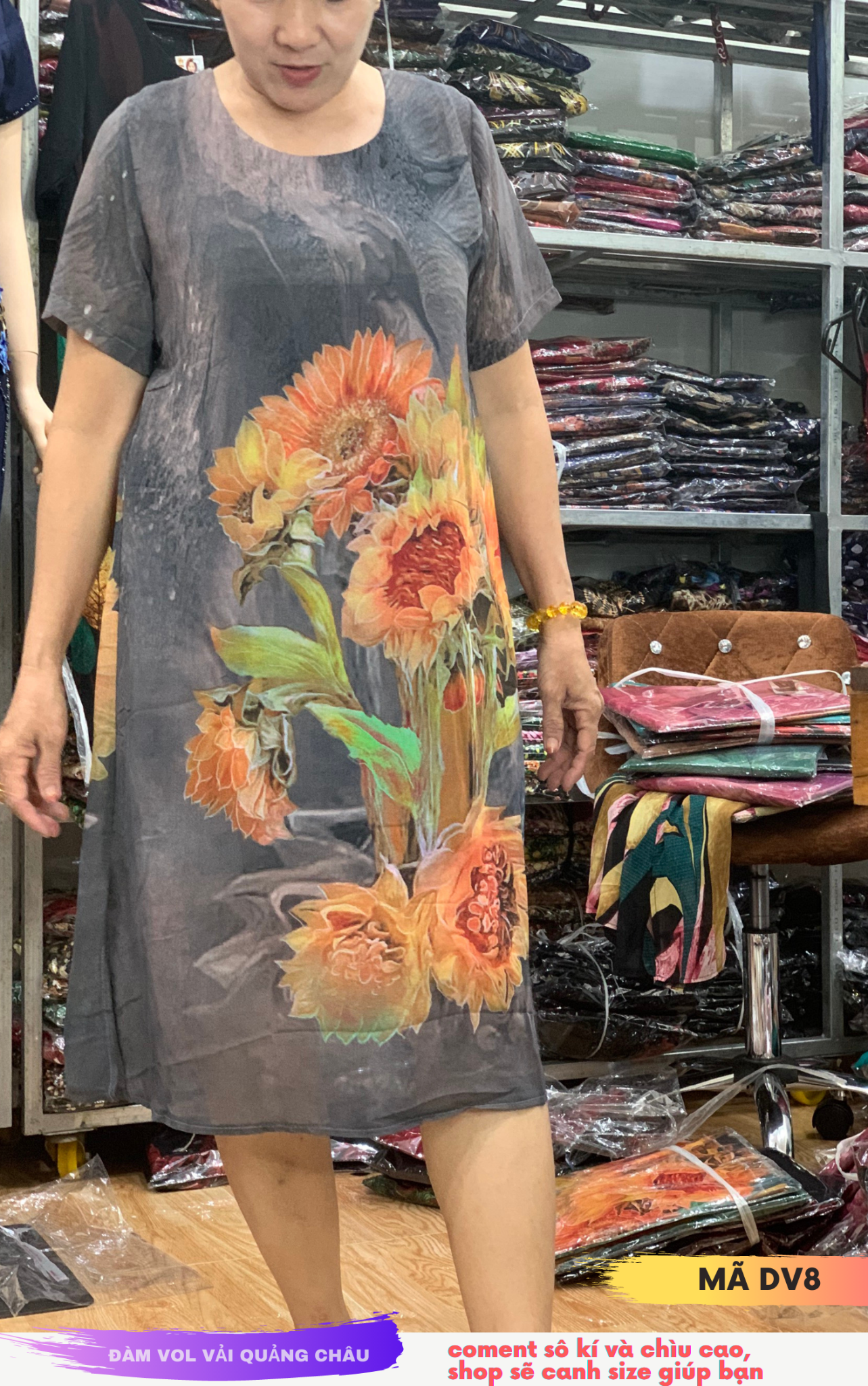 Đầm vol vải quảng châu