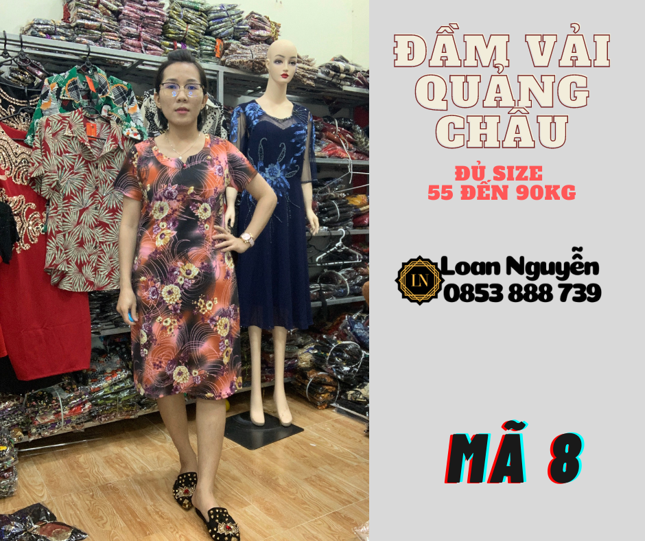 Đầm Fom chữ A 55 đến 85kg OK