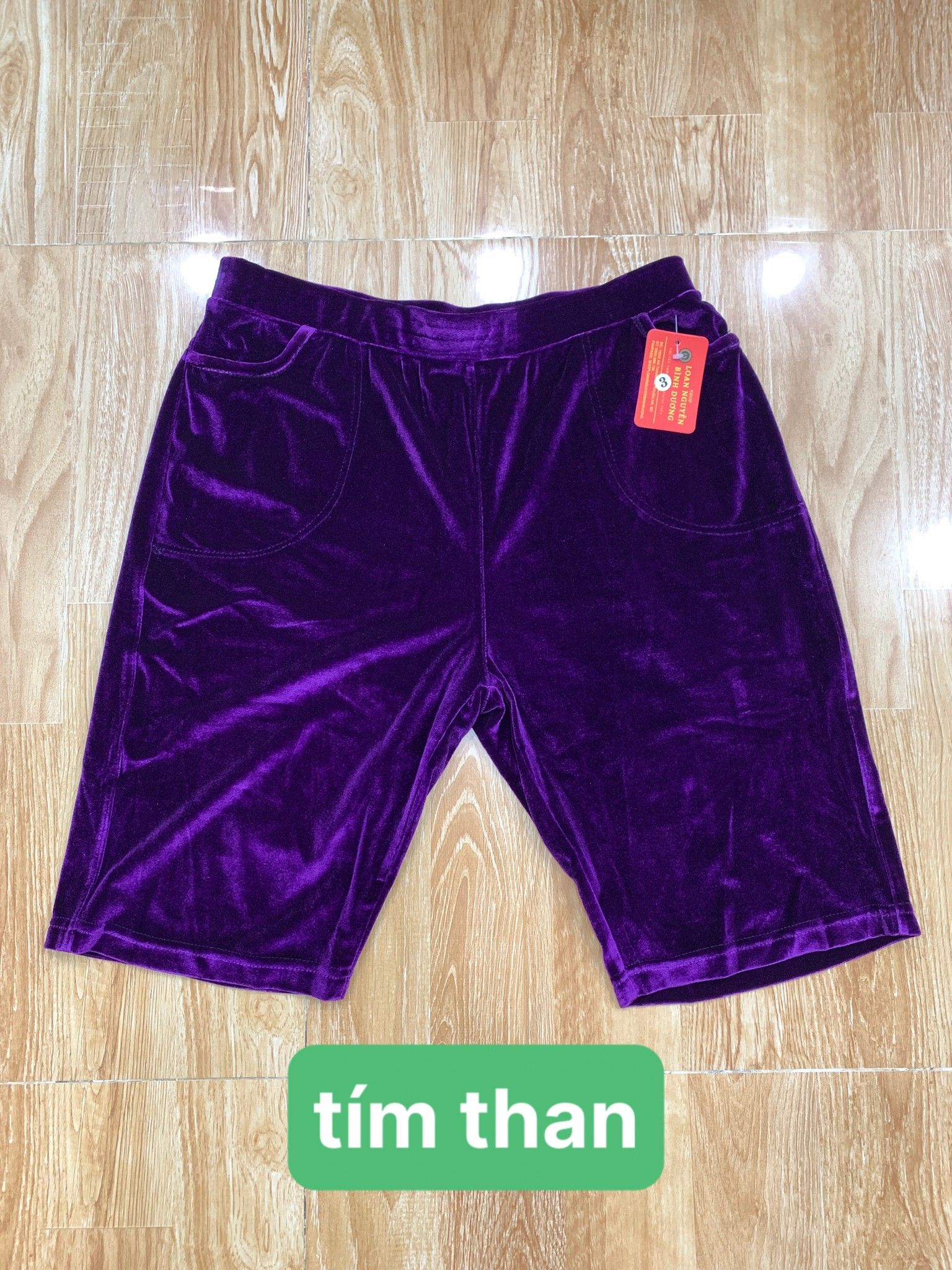 Quần ngố nhung 5 tấc
