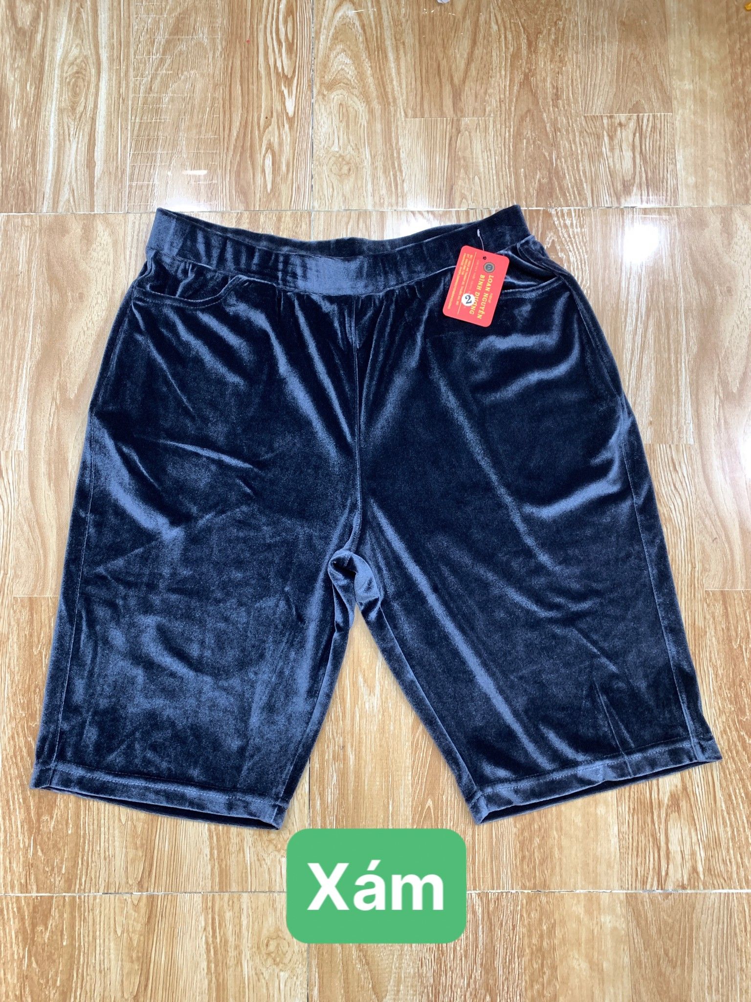 Quần ngố nhung 5 tấc